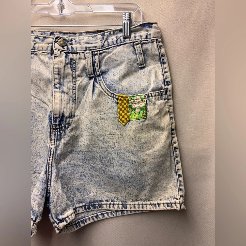 Zena Rare Vintage Junior’s Denim Patchwork Jean Shorts  Size 11
